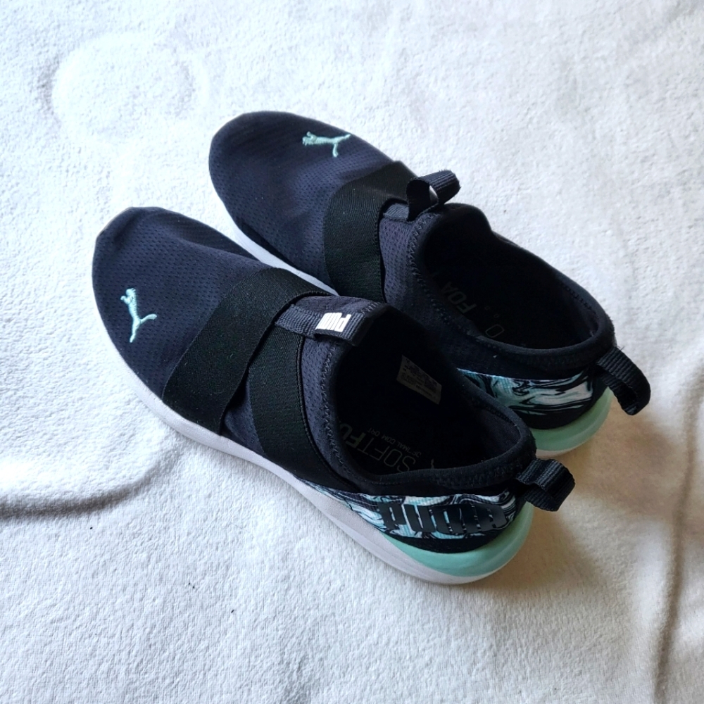PUMA Prowl Slip-On Marble black mint women's size 8.5 194518-01